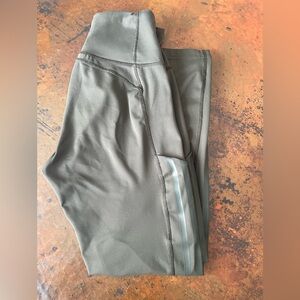 Adidas Olive Green High-Waisted Leggings